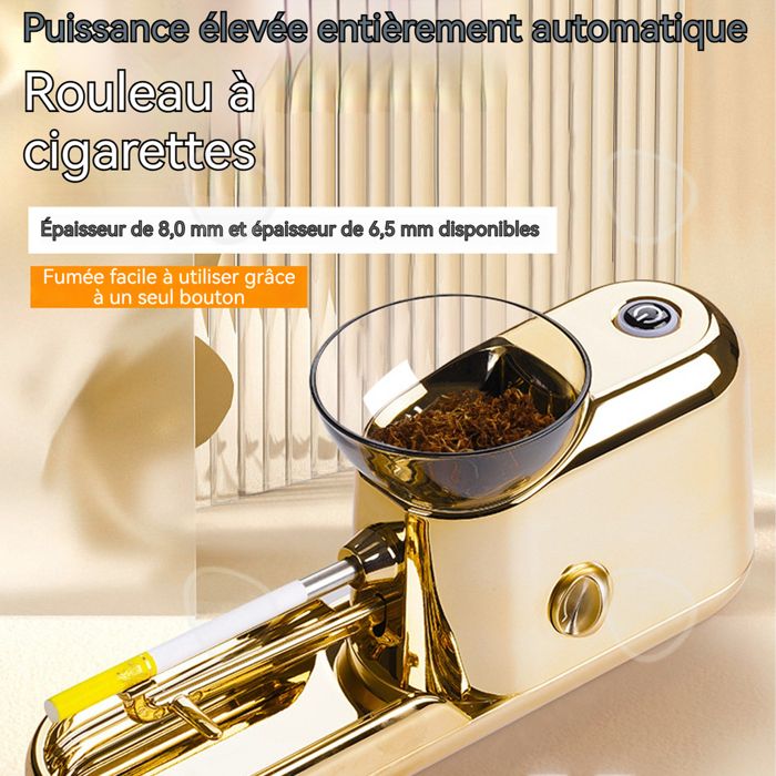 C Machine à tuber électronique doré 8,0/6,5mm rapide portable rouleuse à  cigarette tubeuse a cigarette electrique tubeuse cigarette