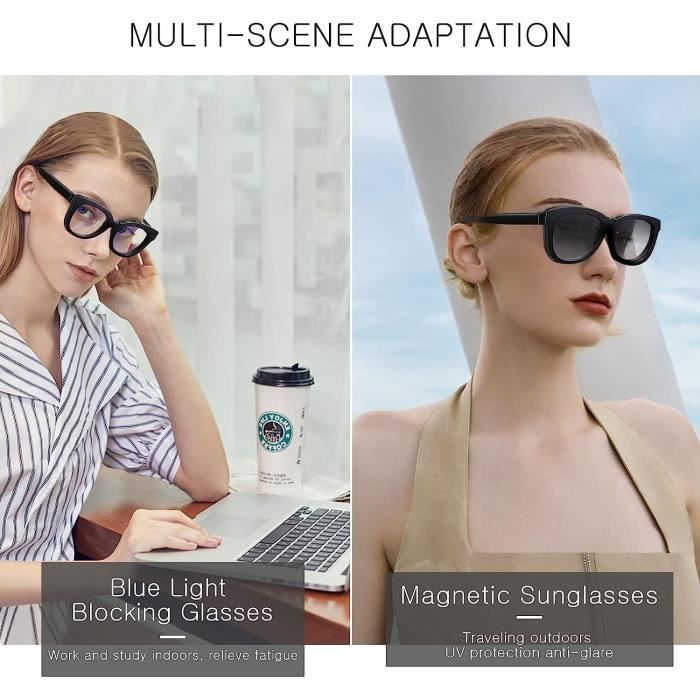 Lunettes Anti Lumi re Bleue Lunettes De Soleil Clip On Magn tique