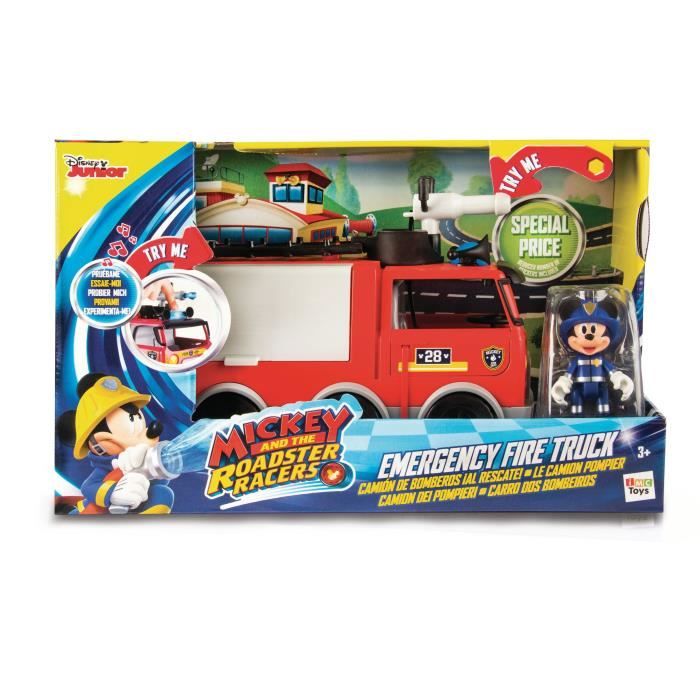 Mickey camion de pompier avec fonctions sonores et lumineuses 2