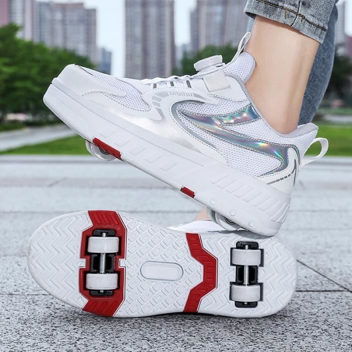 Baskets roulettes pour enfants Mode Blanc Chaussures de