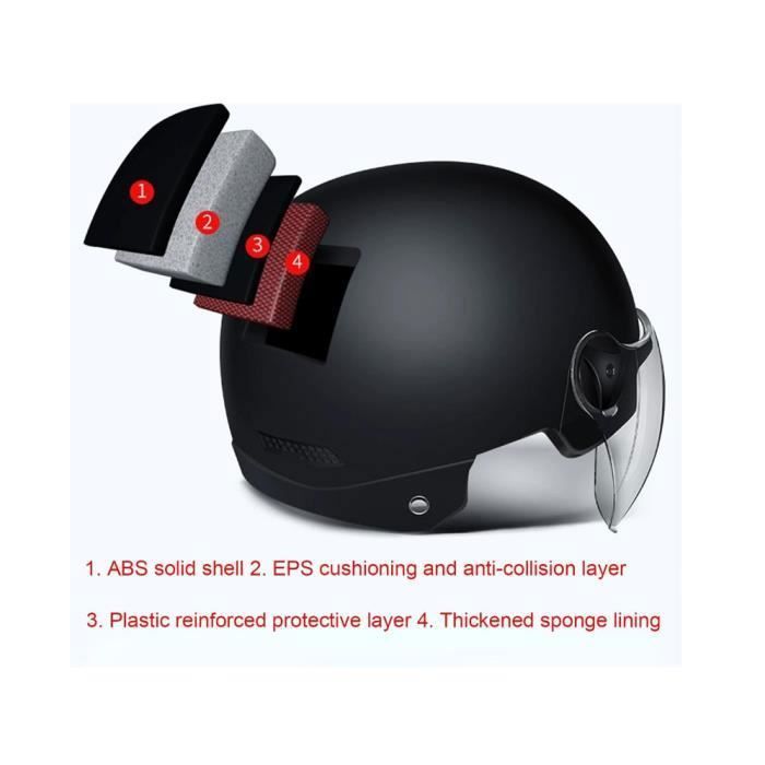 Casque De Trottinette électrique / Vélo - Avec Visière, ABS, Taille 54-62 Cm, Doublure Amovible, Certifié 3C, Unisexe
