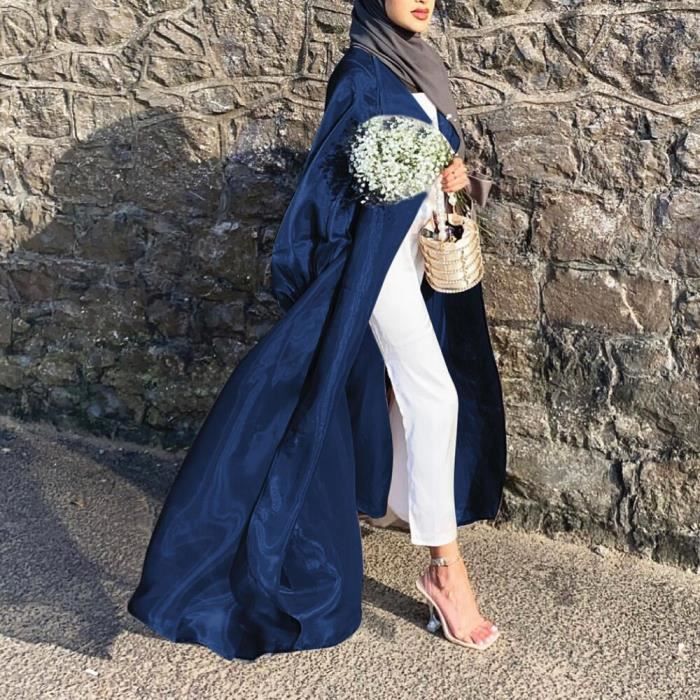 Ramadan Eid ouvert Abaya duba t caftan musulman Cardigan robe
