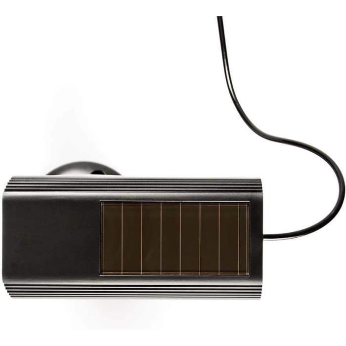 Caméra De Sécurité Factice (dummy) Avec LED Clignotante Solaire | Style Bullet Blanc | Effet Dissuasif