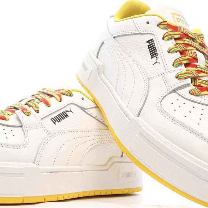 Baskets Blanches/Jaunes Homme Puma Ghana Jaune Cdiscount Chaussures