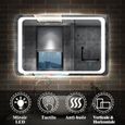 Aica NOUVEAU design Miroir de salle de bains avec LED éclairage 80x60cm-0