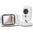 Babyphone Caméra 3.2 Inches Bébé Moniteur Babyphone Vidéo LCD Couleur Bébé Surveillance 2.4 GHz Communication Bidirectionnelle-0