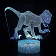 3D led Veilleuse 7 Couleurs + Usb Touch + télécommande Lampe de table bureau Cadeau Enfant dinosaure Noël créatif lampe de table 07-0