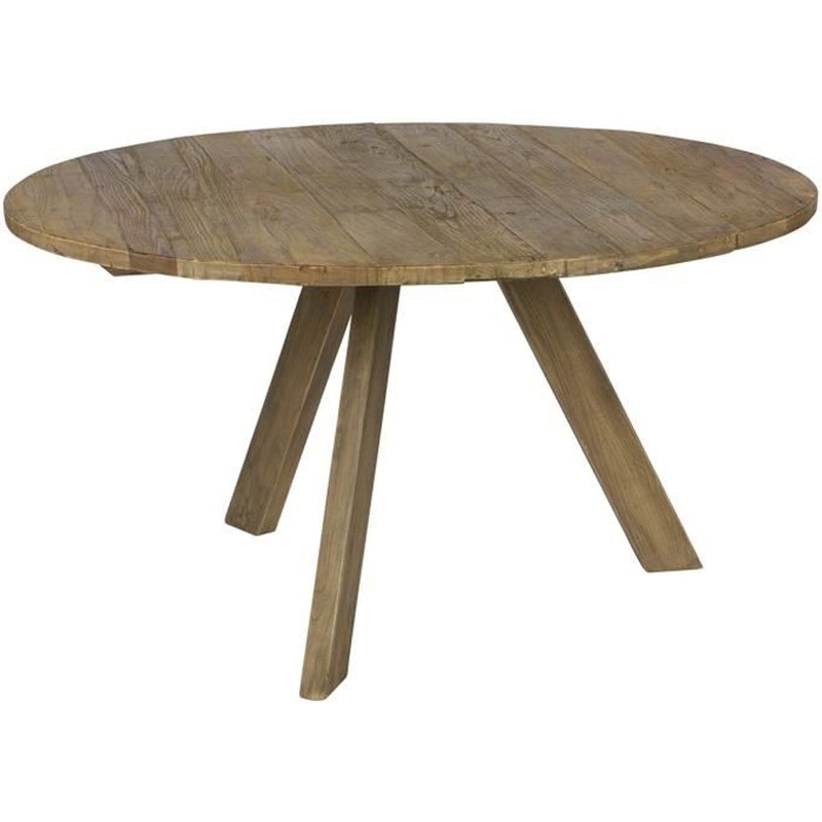 Table A Manger Ronde En Bois D Orme Coloris Naturel Dim H 76 X O 140 Cm Achat Vente Table A Manger Seule Table A Manger Ronde 76x140 Cm Cdiscount