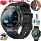 Montre Connectée ECG XtraDiTech Cardiofréquencemètre Thermomètre Moniteur Santé Multiparamétrique Écran AMOLED Appel 2 Bracelets