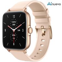 Montre Connectée Femme 1,7" IP67 Étanche Ainuevo Y20GT Appel Bluetooth SmartWatch de Fitness pour Samsung XIAOMI iPhone Or Rose