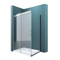 Cabine de douche Mai & Mai Rav17K 75x100 en verre trempé transparent avec receveur de douche