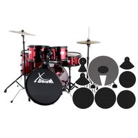 XDrum Rookie 20" Studio Batería Completa Ruby Red Incl. Escuela