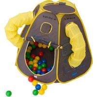 Piscine à balles "espace" tente de jeu enfant pop-up pliable avec 100 balles colorées