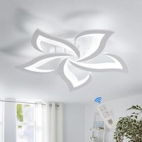 Dorlink® Plafonnier,Plafonnier LED Moderne 60W Dimmable Lustre blanc pour Salon Chambre Cuisine Dia.60 cm