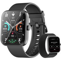 Montre Connectée Homme avec Appels Bluetooth Smartwatch 100 Modes Sportifs Assistant Vocal Fréquence Cardiaque pour Android iOS