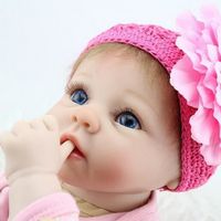 Poupée reborn bébé réaliste en silicone de 22 pouces - HUIXIN - 55 cm - Pour les enfants - Corps en tissu