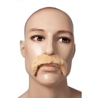 P'TIT Clown - Moustache 1900 blonde - Poils synthétiques - Postiches autocollants