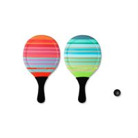Set de 2 raquettes de plage - Remember - Multicolore - 