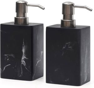 DISTRIBUTEUR DE SAVON Lot de 2 distributeurs de savon de 425,2 g avec pompe en nickel brossé. Distributeur de savon rechargeable pour comptoir de.[Z966]