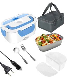 Gamelle Chauffante Réchaud Repas Portable 1.2L - Boîte Déjeuner Électrique avec Batterie 12000mAh - Chauffage Intelligent 65-90°C - Maison