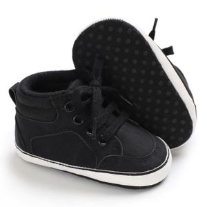 BIJOU DE CHAUSSURE couleur Noir taille 0-6 mois Chaussures de sport antidérapantes pour bébés garçons, baskets en coton,pour pre