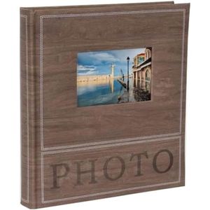 Album photo DEKNUDT traditionnel - 20 feuilles amovibles - 40 pages noires  - 240 photos - Couverture Noire 35x31,5cm + fenêtre