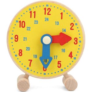 Horloge d'apprentissage en bois - Cadeau de Pâques original