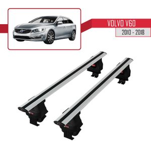 BARRES DE TOIT Compatible avec Volvo V60 2010-2018 Barres de Toit