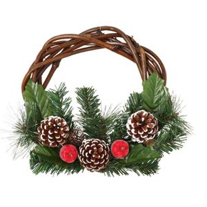 20 cm-Gold cônes-Décoration de Noël Pomme de pin artificiel Couronne