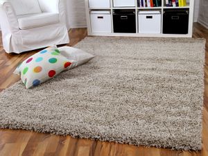 Tapis Poil Long Beige