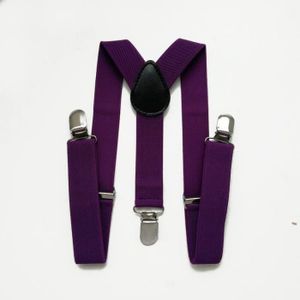 BRETELLES Vêtements - lingerie,Bretelles élastiques pour bébés garçons et filles,Clips au dos en Y,couleur unie,accessoires - dark purple