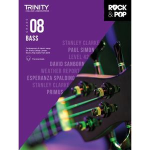 PARTITION Trinity Rock and Pop 2018 Bass Grade 8, Recueil pour Guitare basse édité par Trinity College London référencé : TCL016973