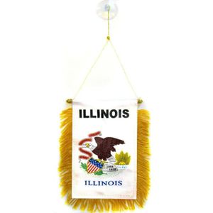 GUIRLANDE NON LUMINEUSE Fanion Illinois 15x10cm - Etat américain - USA - E
