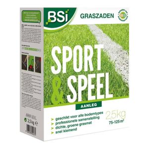 GRAINE - SEMENCE BSi semences de gazon Sport & Speel 2,5 kg brun végétal