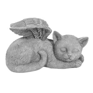 Animal Statue Chien Chat Ange Figure Tombe Décorations Tombes