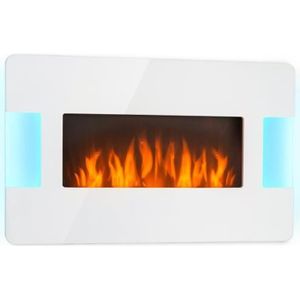 CHEMINÉE Klarstein Belfort Light & Fire Cheminée électrique décorative avec simulation flammes - chauffage 1000W- 2000W -télécommande - blanc
