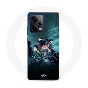 Cokitec Schutzhülle Für Xiaomi Redmi Note 10 Pro 5G – Mit Manga Demon Slayer Motiv, Schwarz & Kratzfest