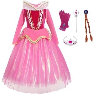 DÉGUISEMENT - PANOPLIE Robe Princesse Aurore Cosplay Costume - FINDPITAYA - La Belle au Bois Dormant - Fille - Rose