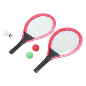 RAQUETTE DE TENNIS Tissu Badminton raquette jardin d'enfants raquettes de tennis jouets de type raquette de tennis ensemble avec ballon pour enfants