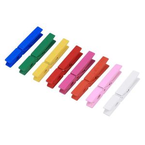 Kissral Lot de 100 Pinces /à Linge Color/ées Pince /à Ligne en Bois Mini Epingle /à Linge Clips Color/é D/écoratif M/émo Papier Photo Clip pour V/êtements Diy Photo D/écoration de Maison