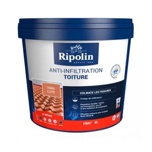 PEINTURE - VERNIS RIPOLIN - Ripolin Revêtement Anti-Infiltrations Toiture - Couleur:Terre cuite Conditionnement:4L