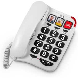 Téléphone fixe Comfort Numbers 2 – Téléphone Fixe Senior Avec Gra