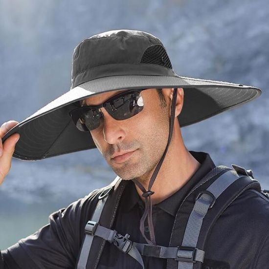 Anti-UV Pharmacie Ritte Chapeau De Pêche, Chapeau De Soleil Homme Femme Pliable Ete Anti Chapeau Randonnée Pliable