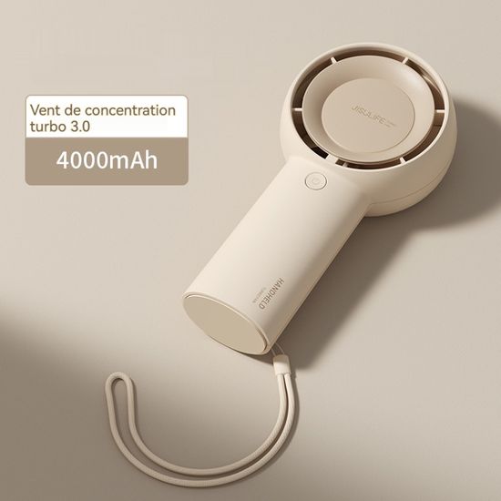 Ventilateur Turbo Portable Rechargeable - 9600 RPM, 5 Vitesses, Batterie 4000mAh, écran Digital, Idéal Voyage/bureau