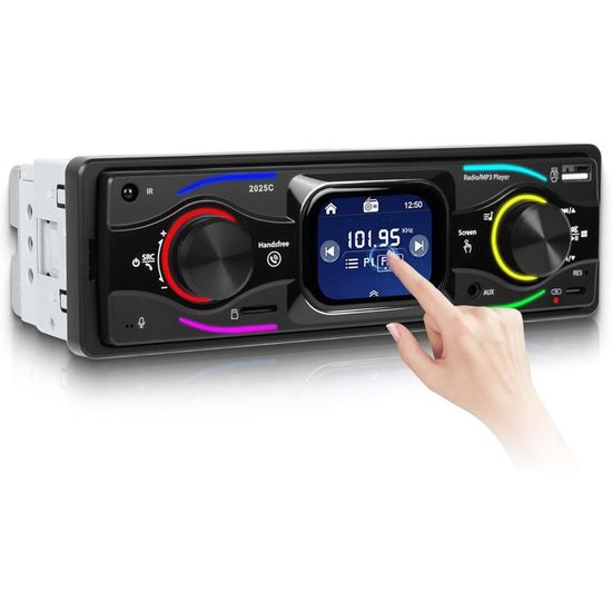 Autoradio 1 Din Bluetooth Rimoody - Écran TFT 2,17", FM, USB, Type-C, Égaliseur, Commande Au Volant - Pour Voiture