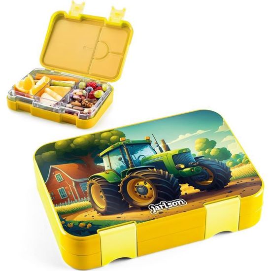 Bugucat Boîte à Lunch 2000ML, Boîte à Déjeuner Avec 4 Compartiments Et