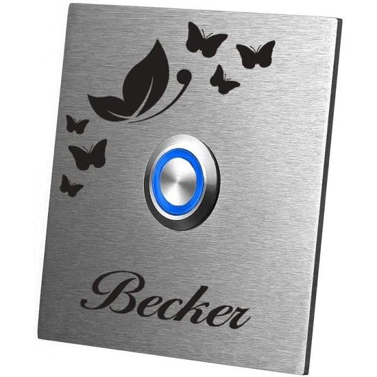 Plaque De Porte Personnalisable En Acier Inoxydable - 125 X 45 Mm, Rectangulaire - Gravure Sur Mesure, Surface Polie