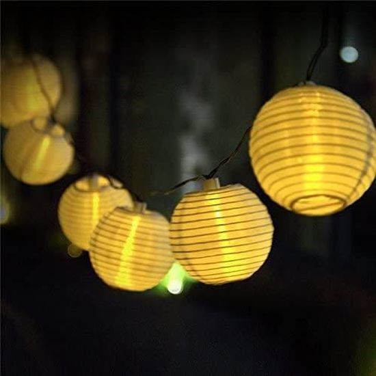Multicolore Uping Guirlande Lumineuse Lampion Chaîne Solaire 20 LED 4.5 mètres Décoration Intérieure et Extérieure pour Noël Jardin Soirée et Cérémonie 