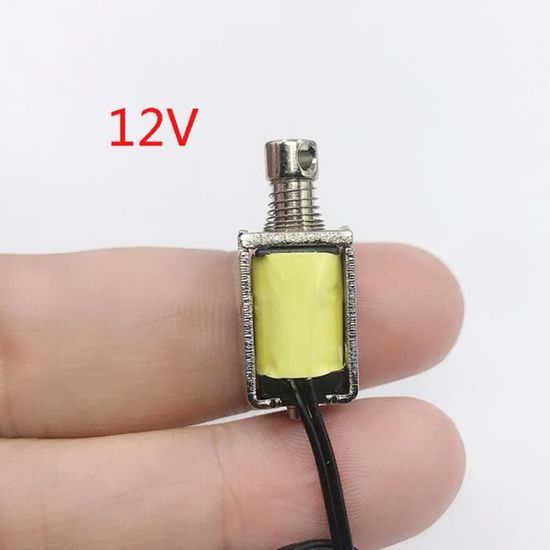 Mini Électroaimant Solénoïde Push-Pull 5V-12V - Pour Projets Électroniques, Appareils Électroménagers - 12