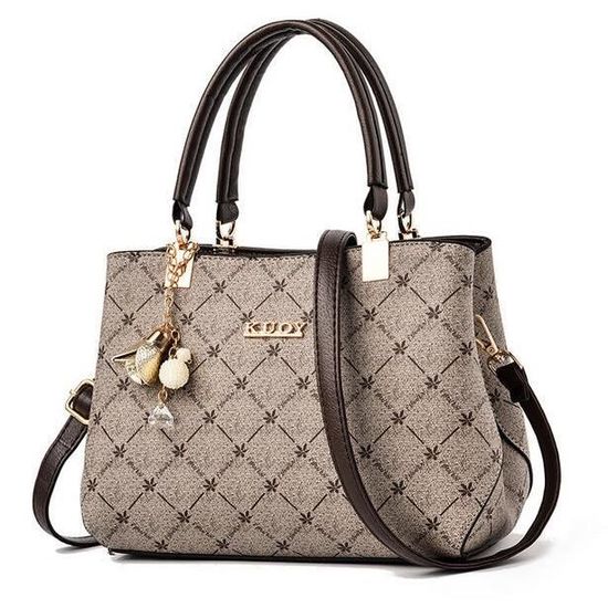 Sac à Main Bandoulière Femme En Cuir PU Marron - Élégant Pour Travail, Shopping, Voyage